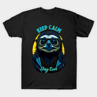 Keep calm stay cool sloth cute T-Shirt